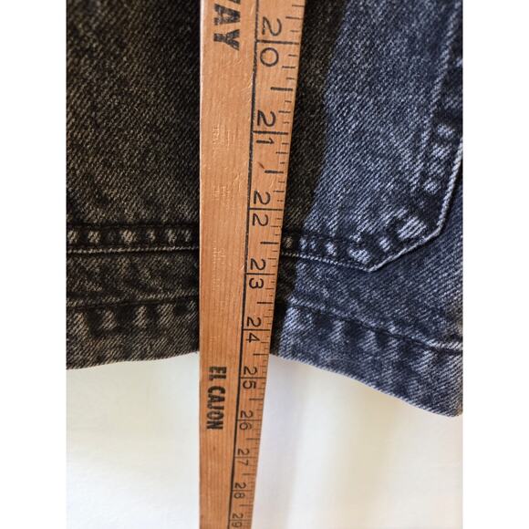 Old Navy Womens L Denim Button Jacket Black Fade Wash Chore Style Pockets - Picture 8 of 9